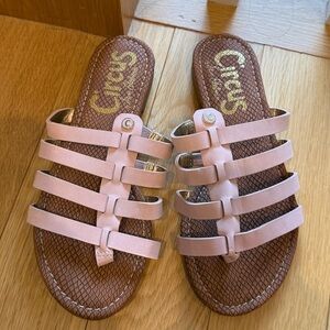 Circus NY by Sam Edelman women’s Colby Slides Sandals Womens Pink Flat Shoes